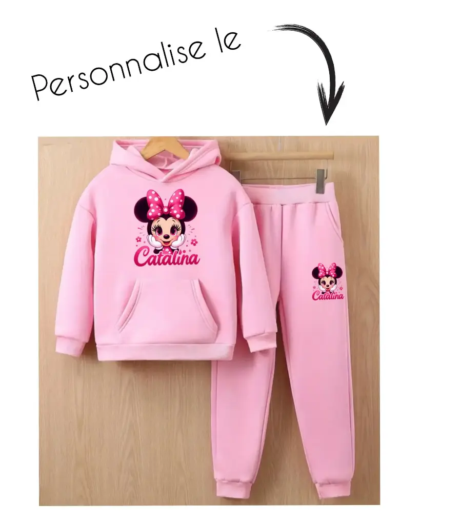 Ensemble sweat et pantalon personnalisé enfant fille