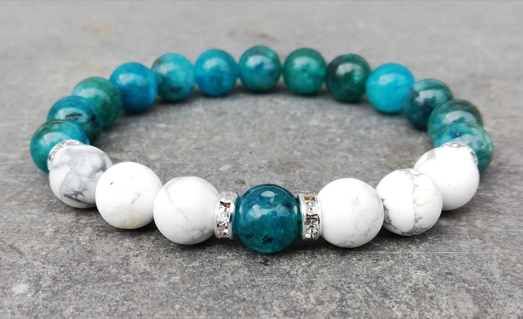 Bracelet "minceur" howlite & apatite