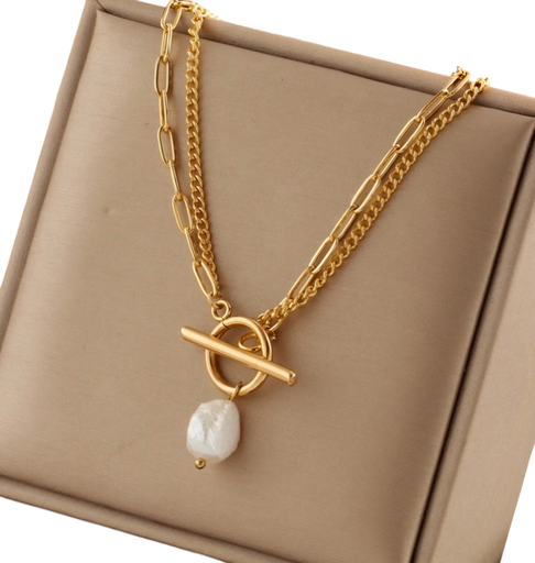 Collier double perle