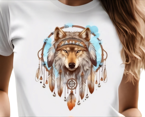 T-shirt " Loup & attrape rêve"