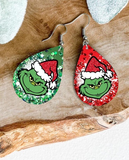 Boucles d'oreilles "Grinch"