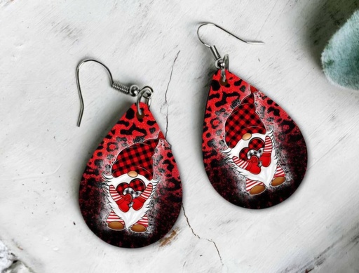 Boucles d'oreilles "Lutin rouge"