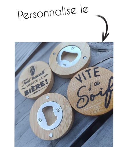 Décapsuleur aimanté personnalisé